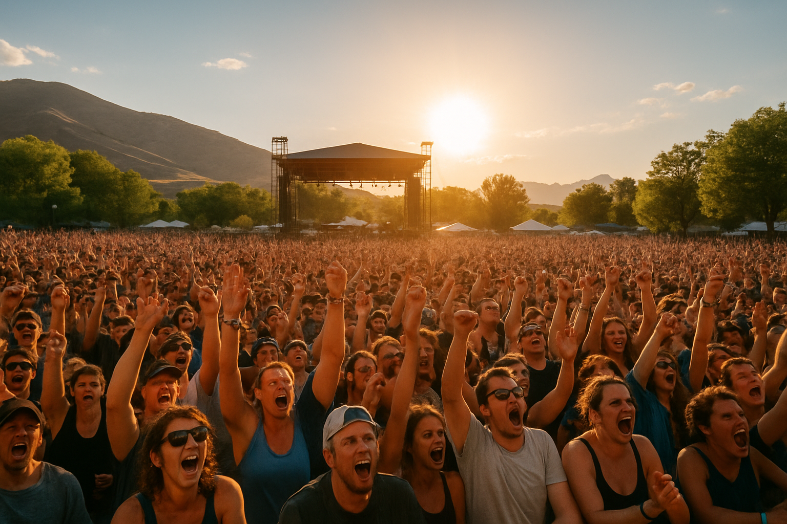 The festive holiday lights on display at Temple Square in Salt Lake City during winter.