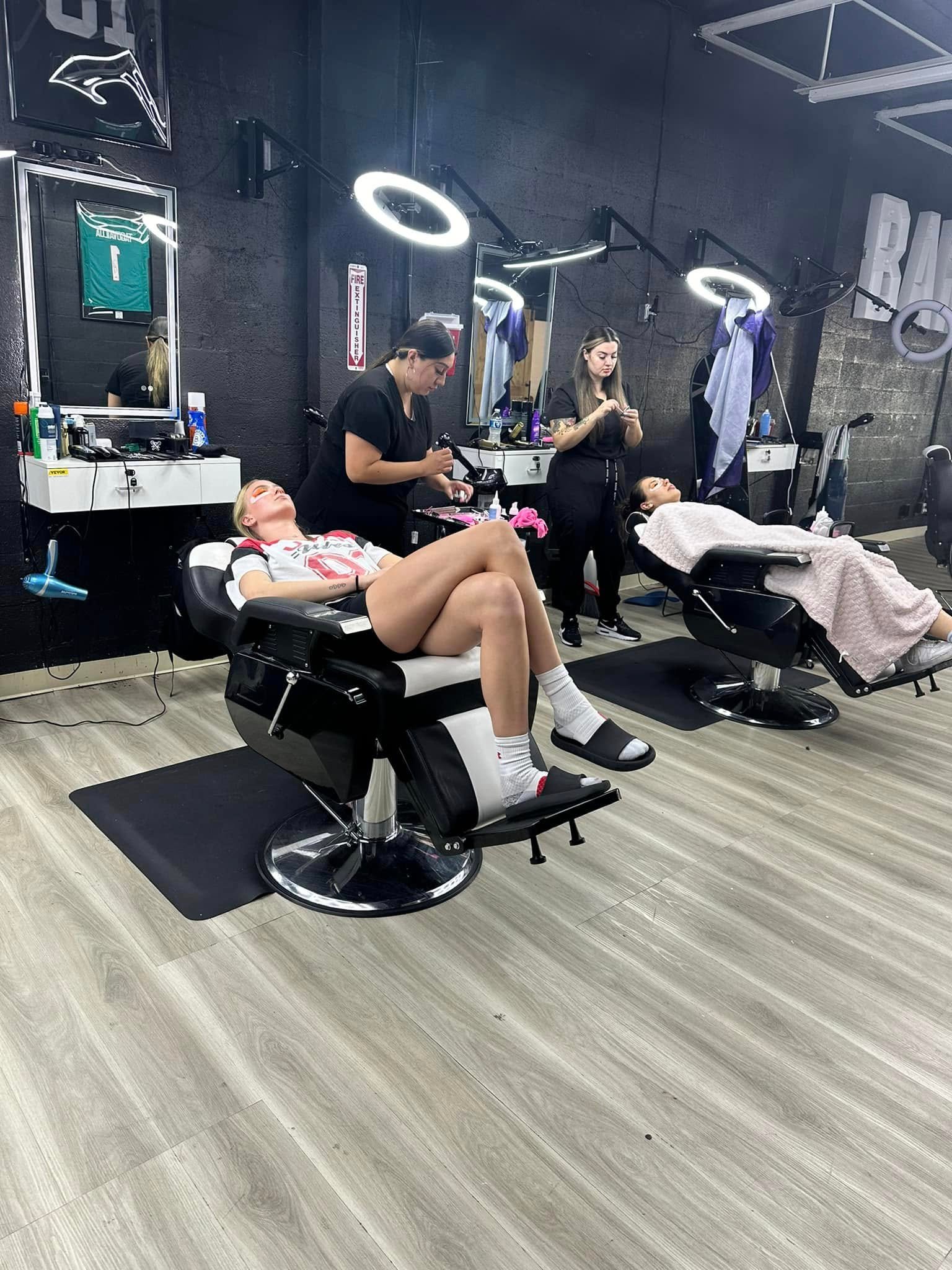 A stylish, modern, and clean barbershop interior